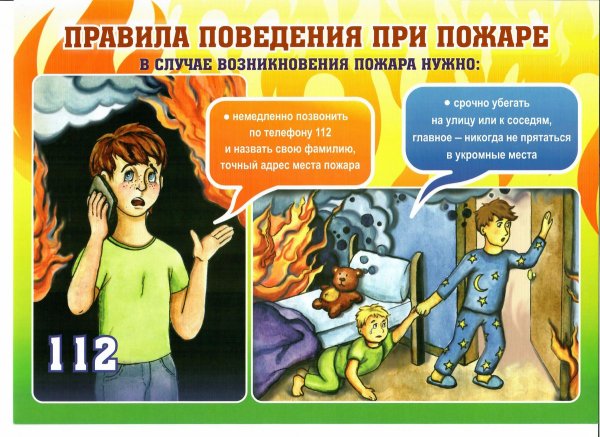 ОСНОВНЫЕ ПРАВИЛА ПОВЕДЕНИЯ ПРИ ПОЖАРЕ.